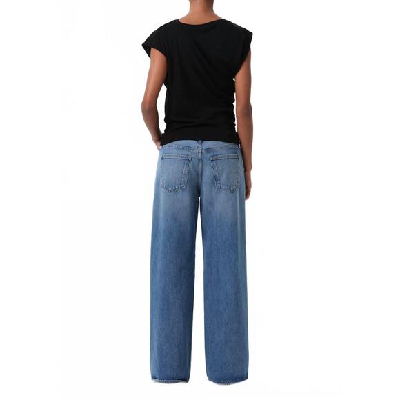 NEW AGOLDE women's keira downtown jeans in blue - Picture 3 of 4